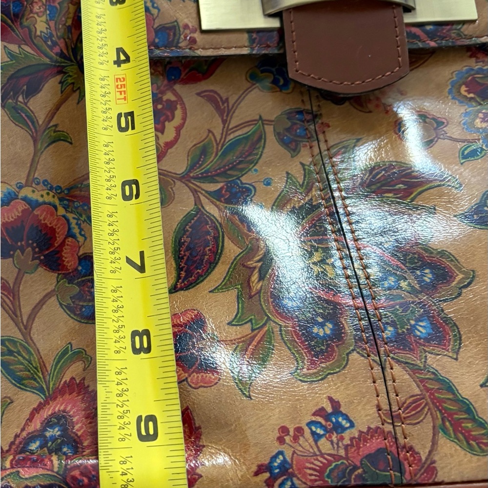 Patricia Nash LARONE French Tapestry Flowers 🌺 LEATHER Shoulder Handbag Purse - Picture 11 of 13